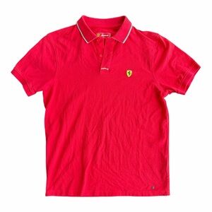 Scuderia Ferrari Racing Team Official Product Red Polo Shirt Size: L